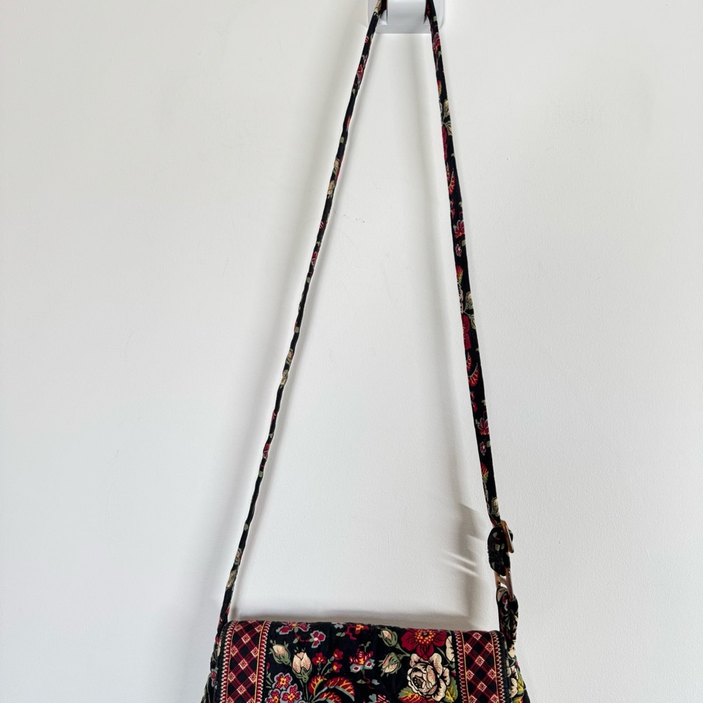 Vera Bradley Bag Floral Quilted Crossbody Foldover Snap - Picture 5 of 15